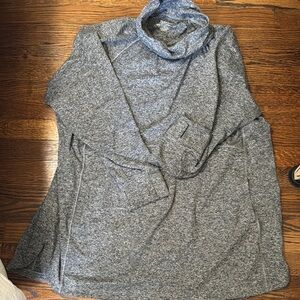 Duluth Trading Co Blue Cowl Neck Sweater